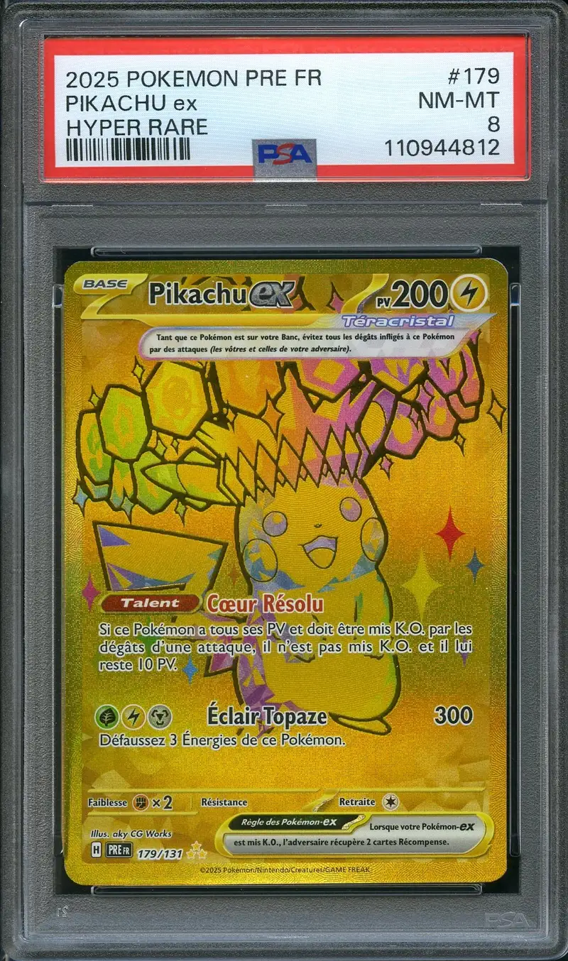 PSA 8 Pikachu Ex Gold
