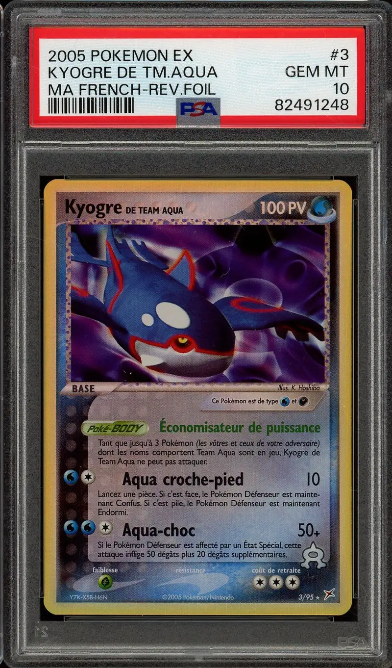 PSA 10 Kyogre de Team Aqua Reverse