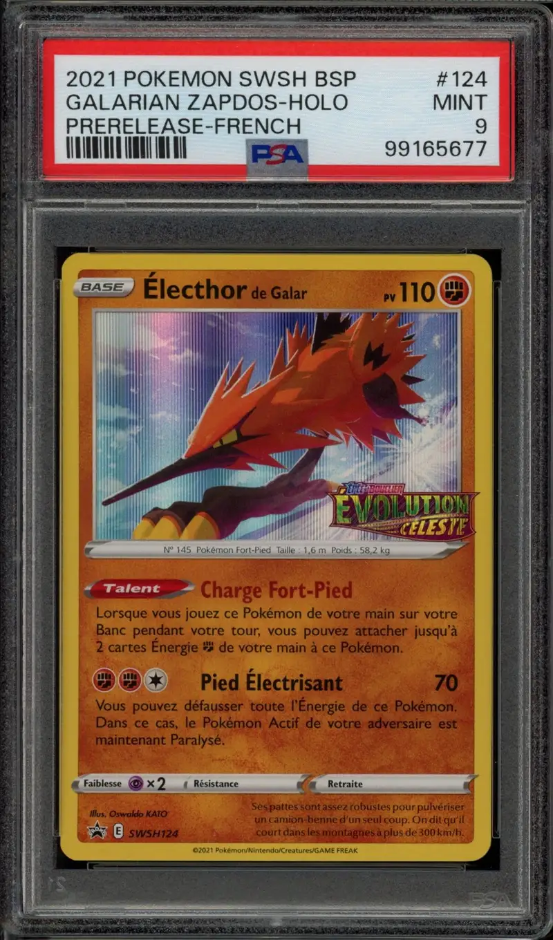 PSA 9 Electhor de Galar Holo