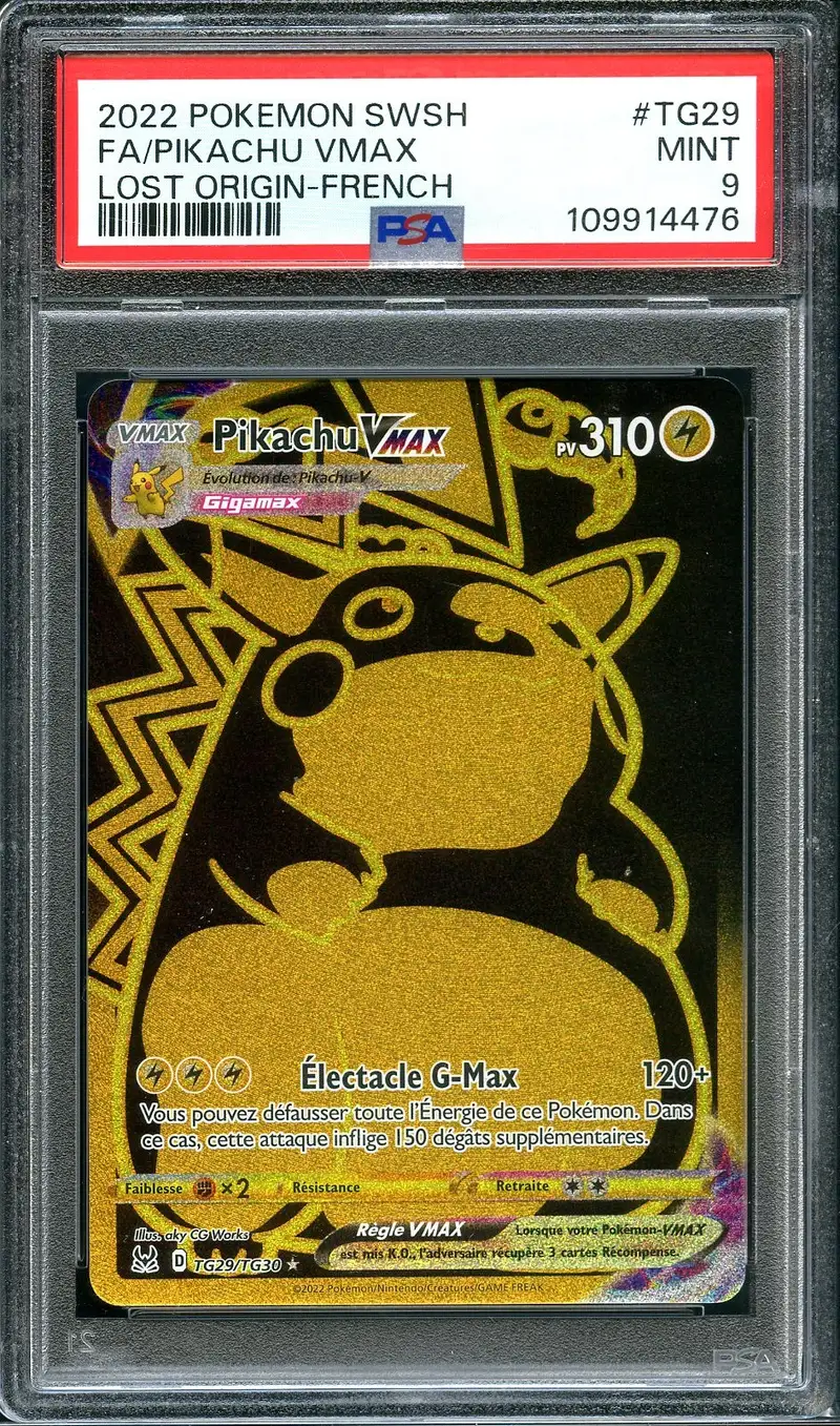 PSA 9 Pikachu VMax Gold