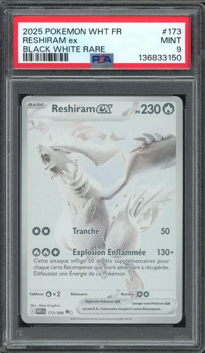 PSA 9 Reshiram Ex