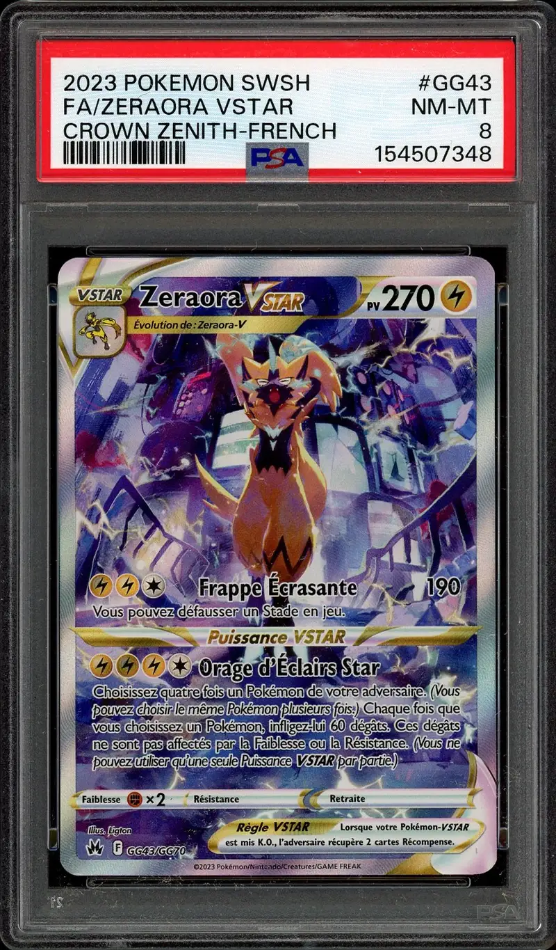 PSA 8 Zeraora VStar