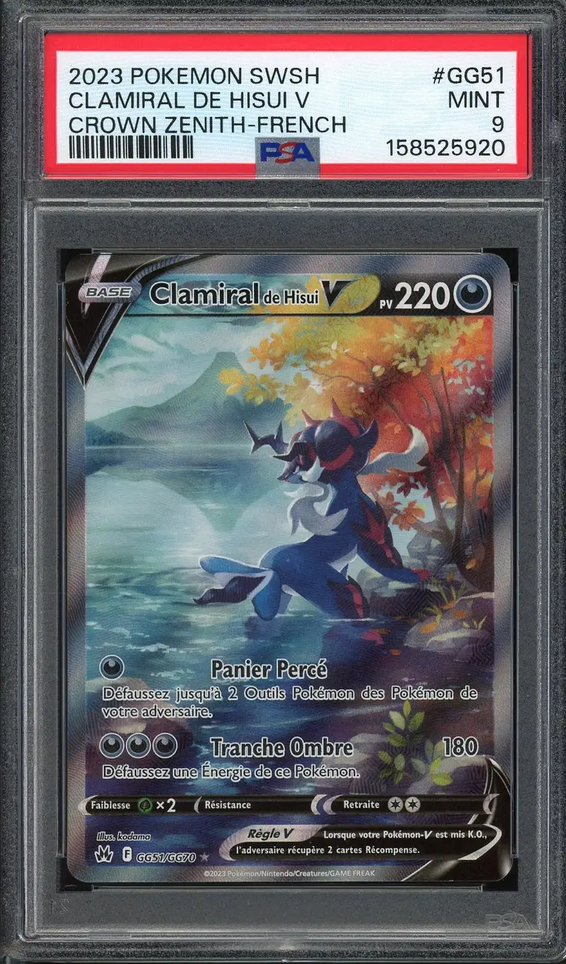 PSA 9 Clamiral de Hisui V
