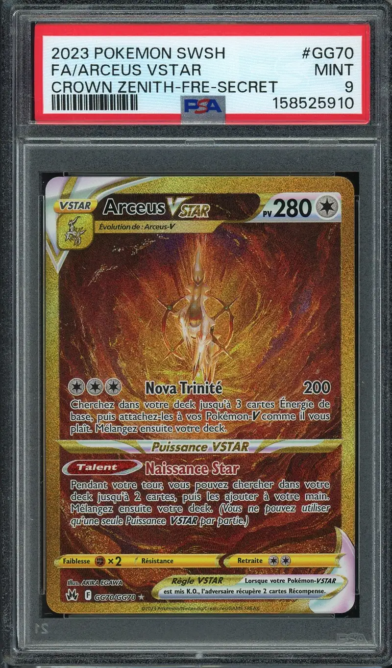 PSA 9 Arceus VStar Gold