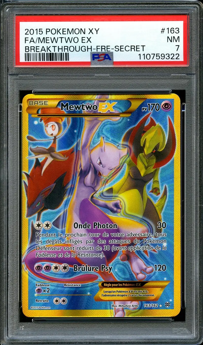 PSA 7 Mewtwo Ex Gold