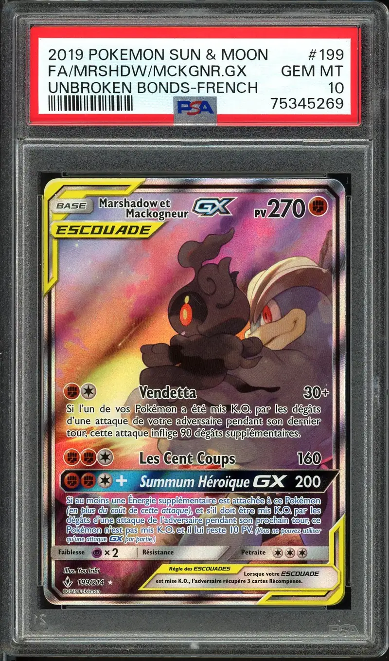 PSA 10 Marshadow et Mackogneur Gx