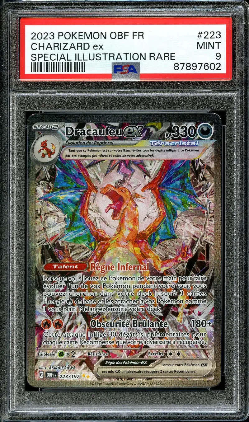 PSA 9 Dracaufeu Ex