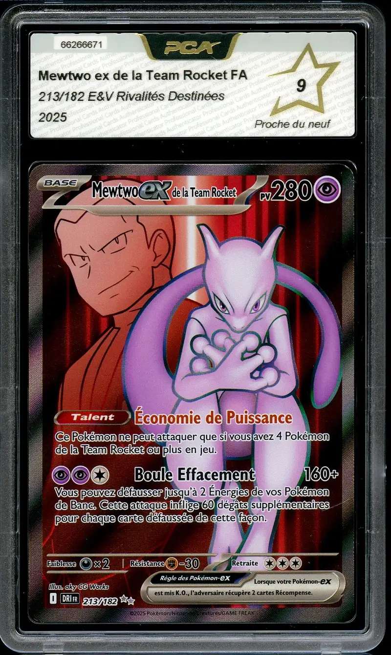 PCA 9 Mewtwo Ex de la Team Rocket