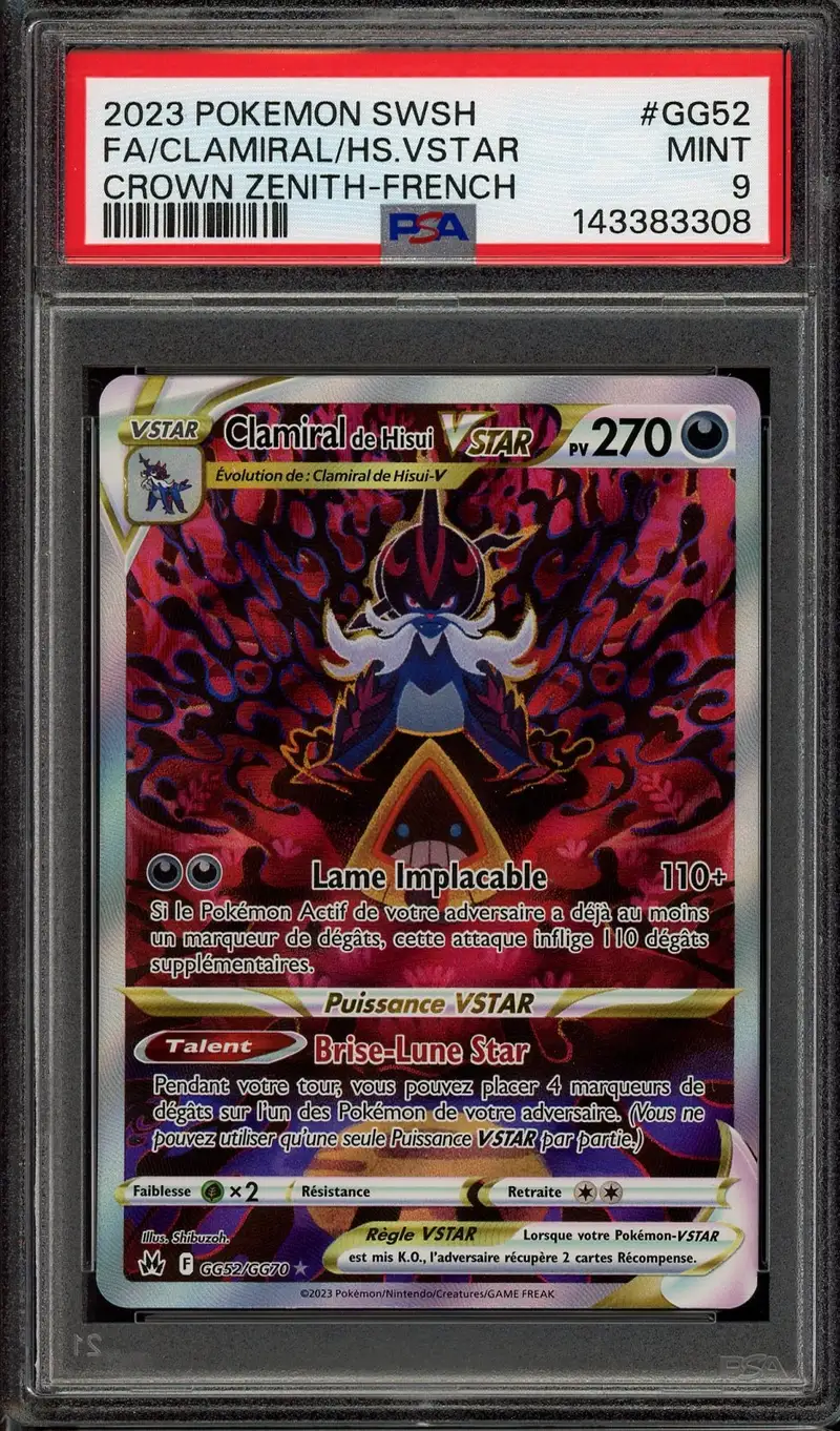PSA 9 Clamiral de Hisui VStar