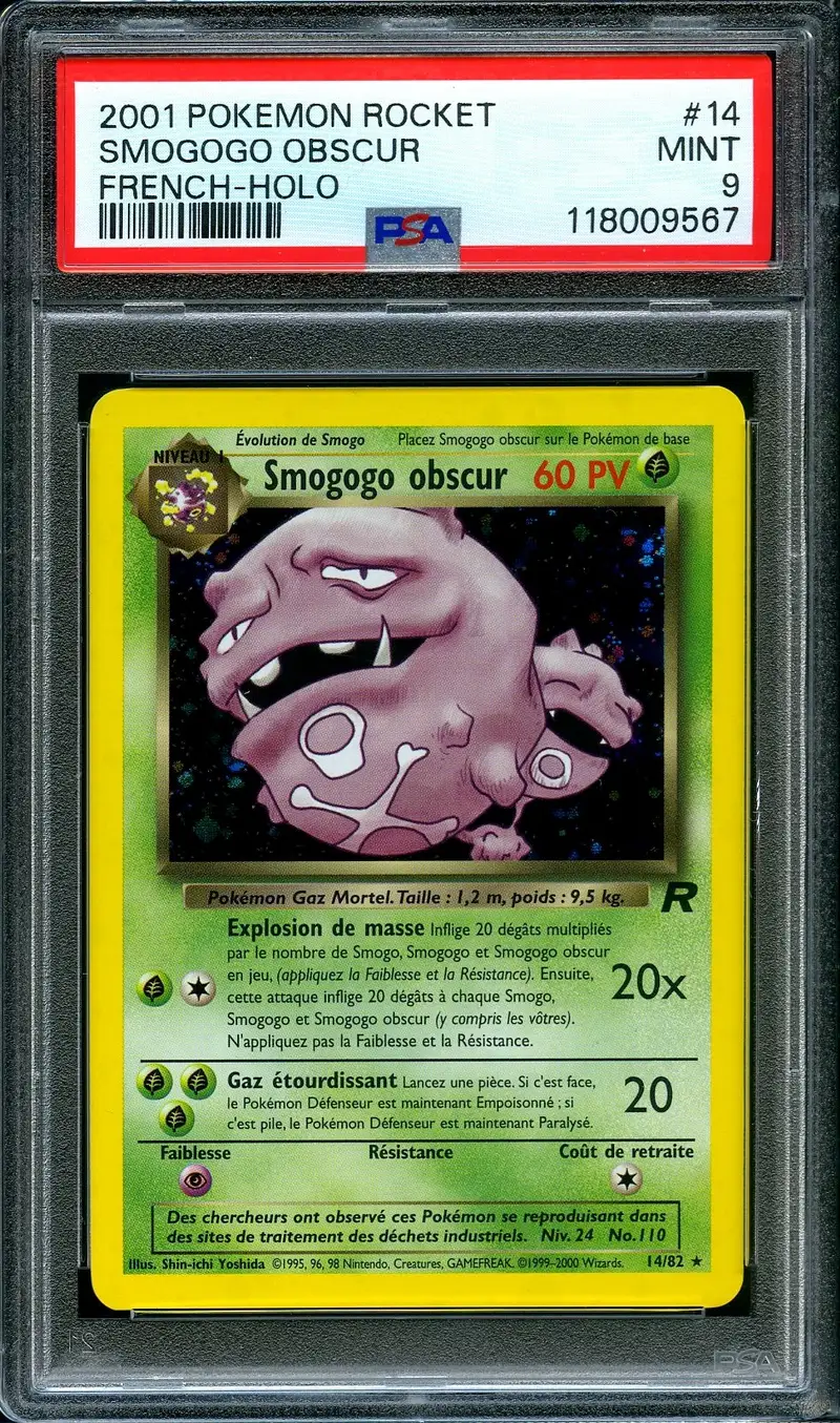 PSA 9 Smogogo Obscur Holo