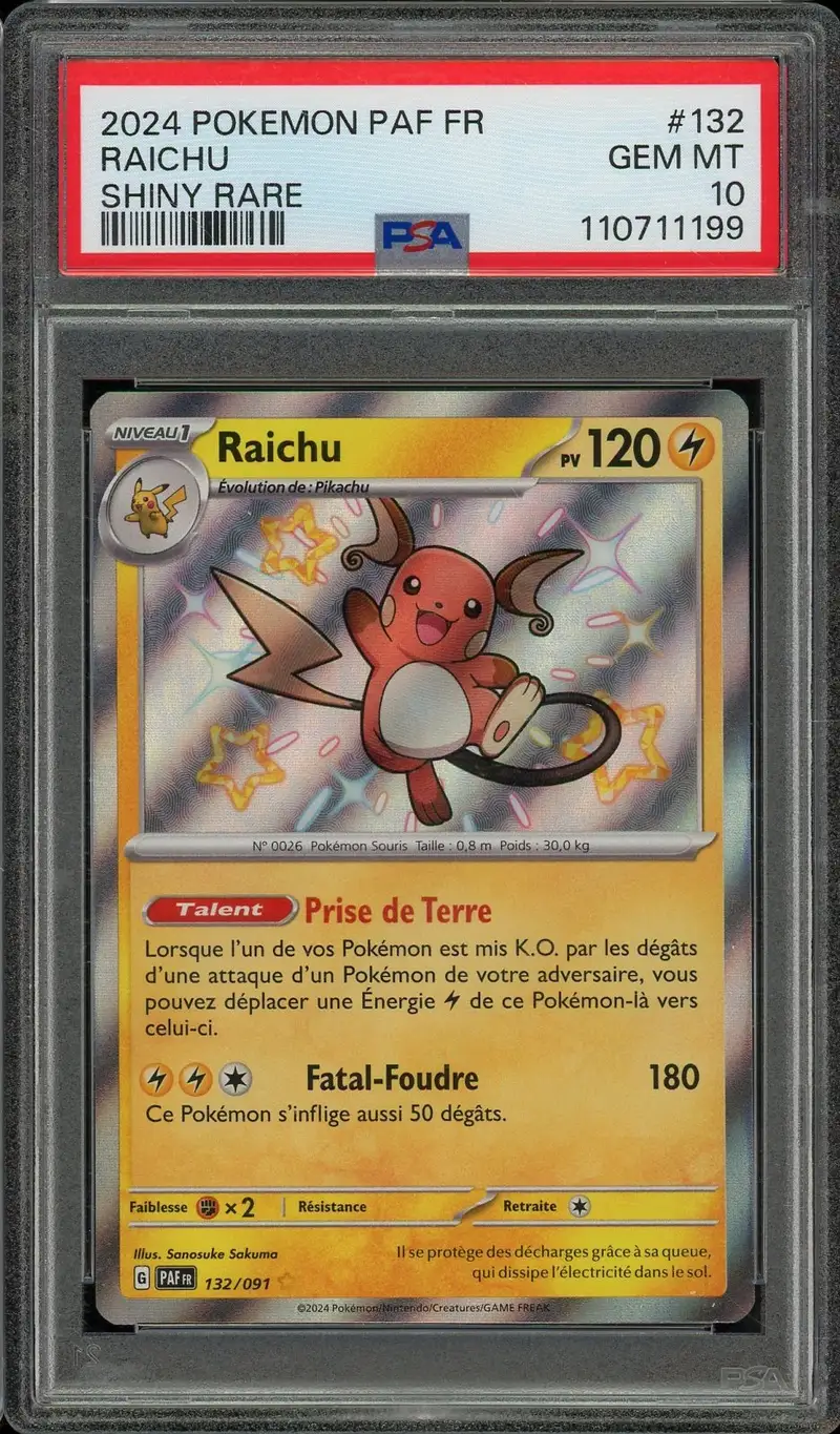 PSA 10 Raichu Shiny