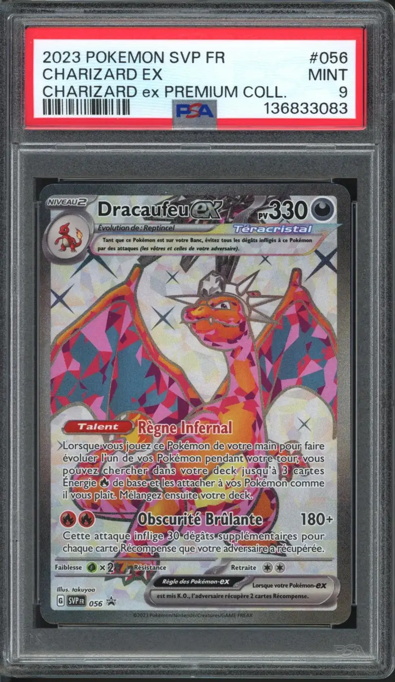 PSA 9 Dracaufeu Ex