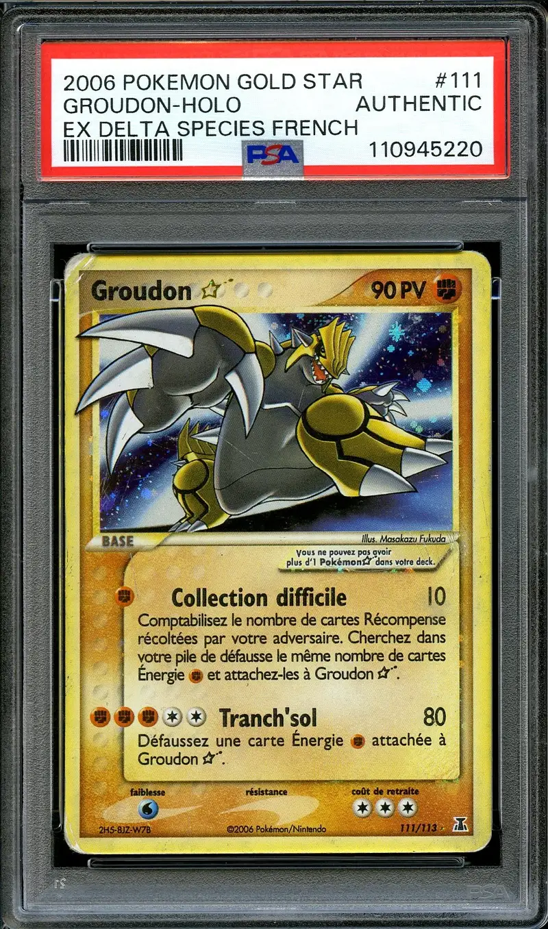 PSA A Groudon Gold Star