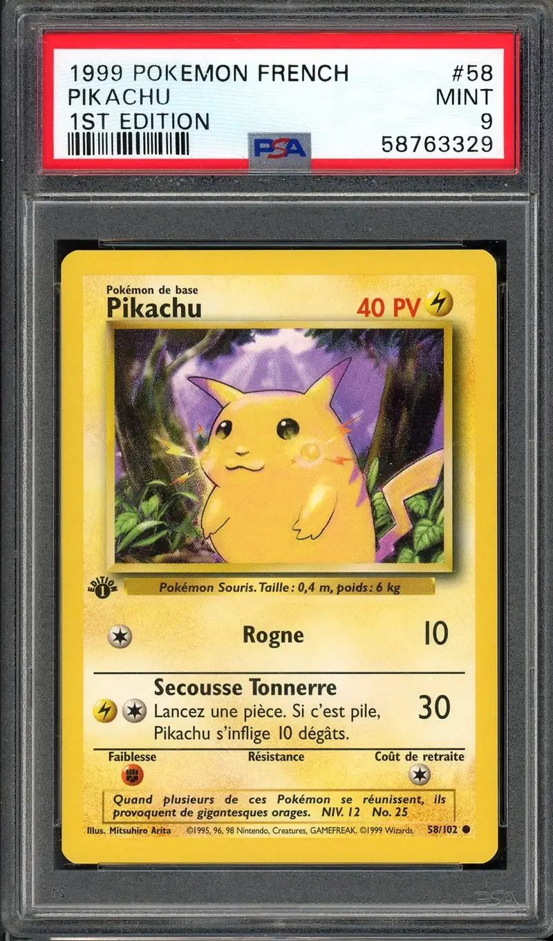 PSA 9 Pikachu