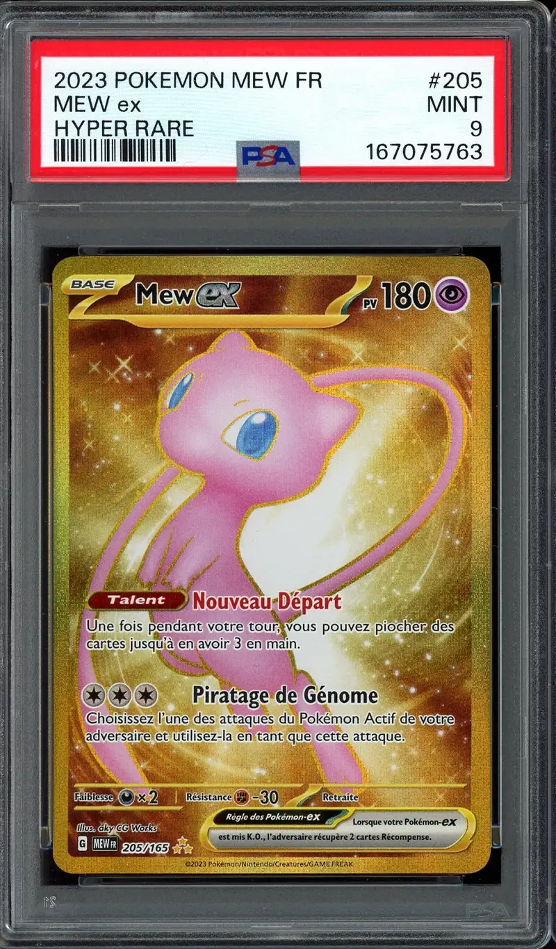 PSA 9 Mew Ex Gold