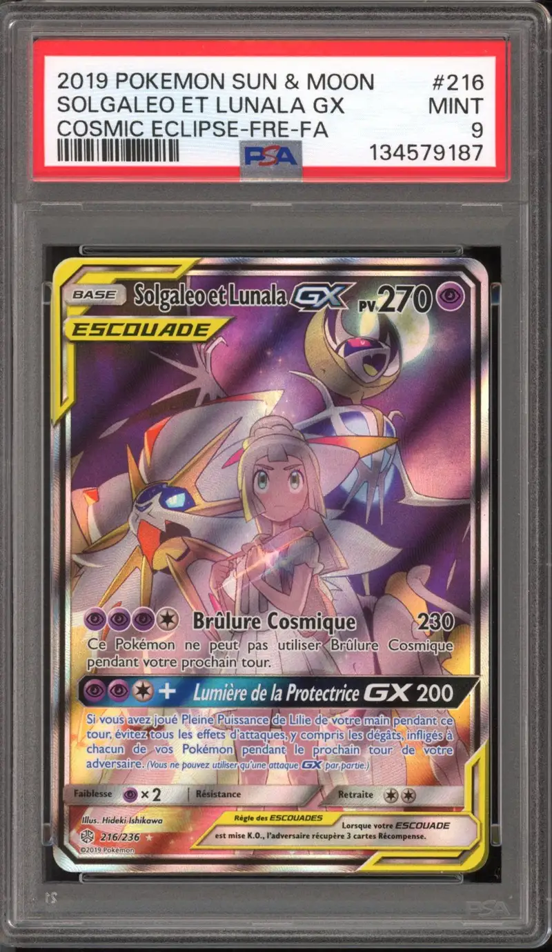 PSA 9 Solgaleo et Lunala Gx