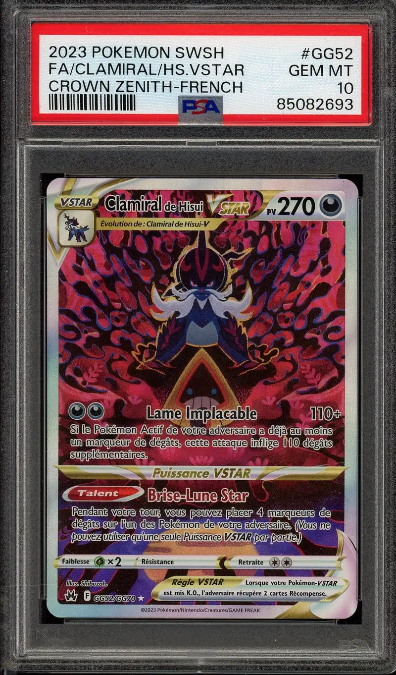 PSA 10 Clamiral de Hisui VStar