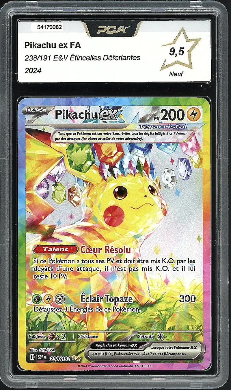PCA 9.5 Pikachu Ex