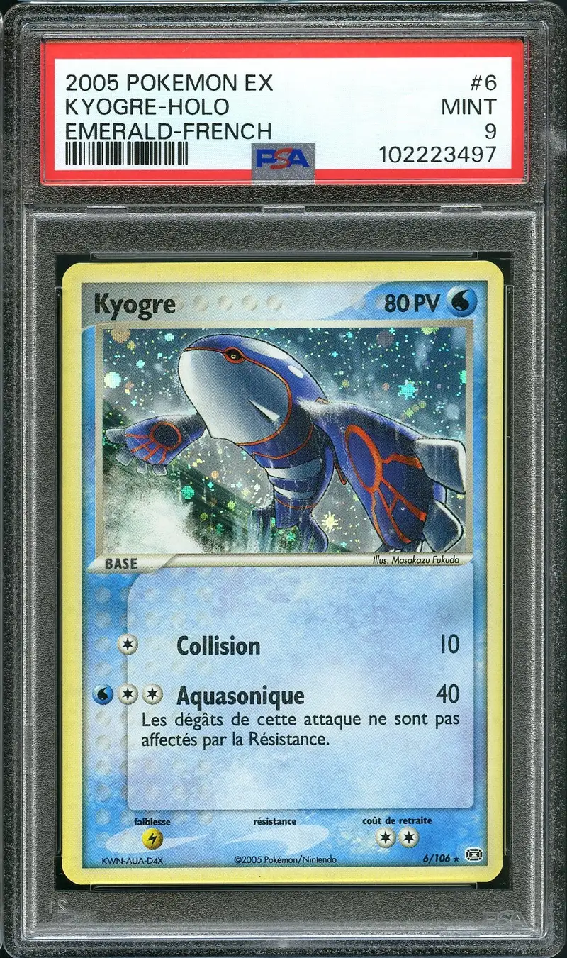 PSA 9 Kyogre Holo
