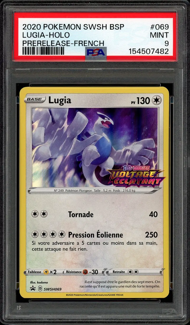 PSA 9 Lugia Holo Stamp