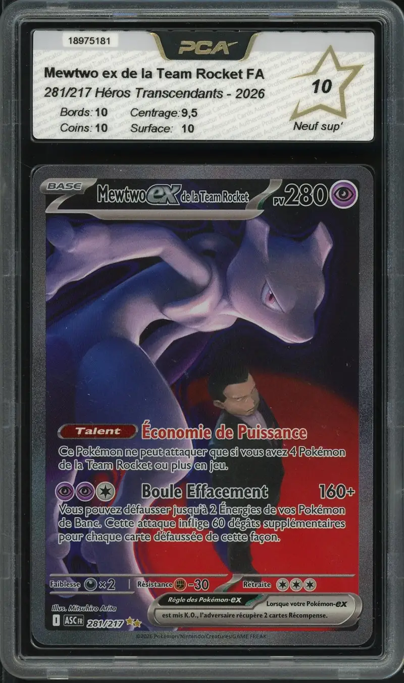 PCA 10 Mewtwo Ex de la Team Rocket