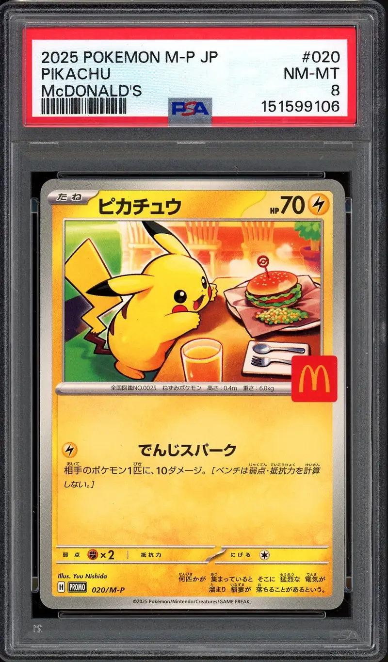 PSA 8 Pikachu