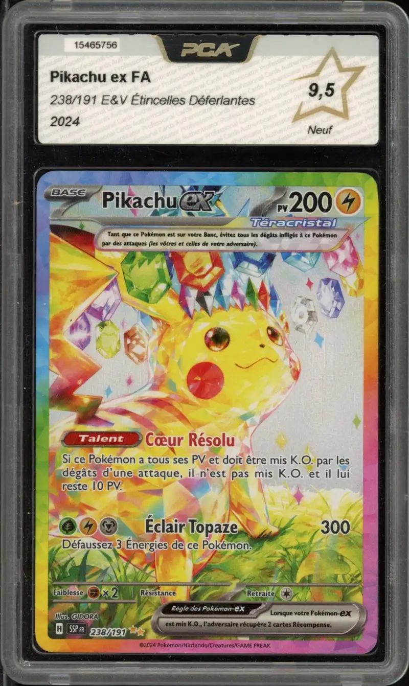 PCA 9.5 Pikachu Ex