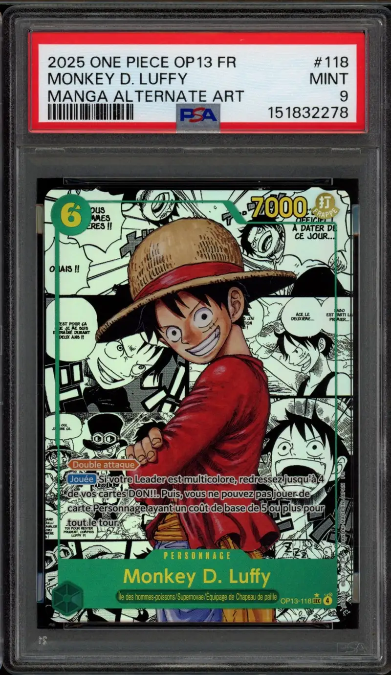 PSA 9 Monkey D. Luffy Manga