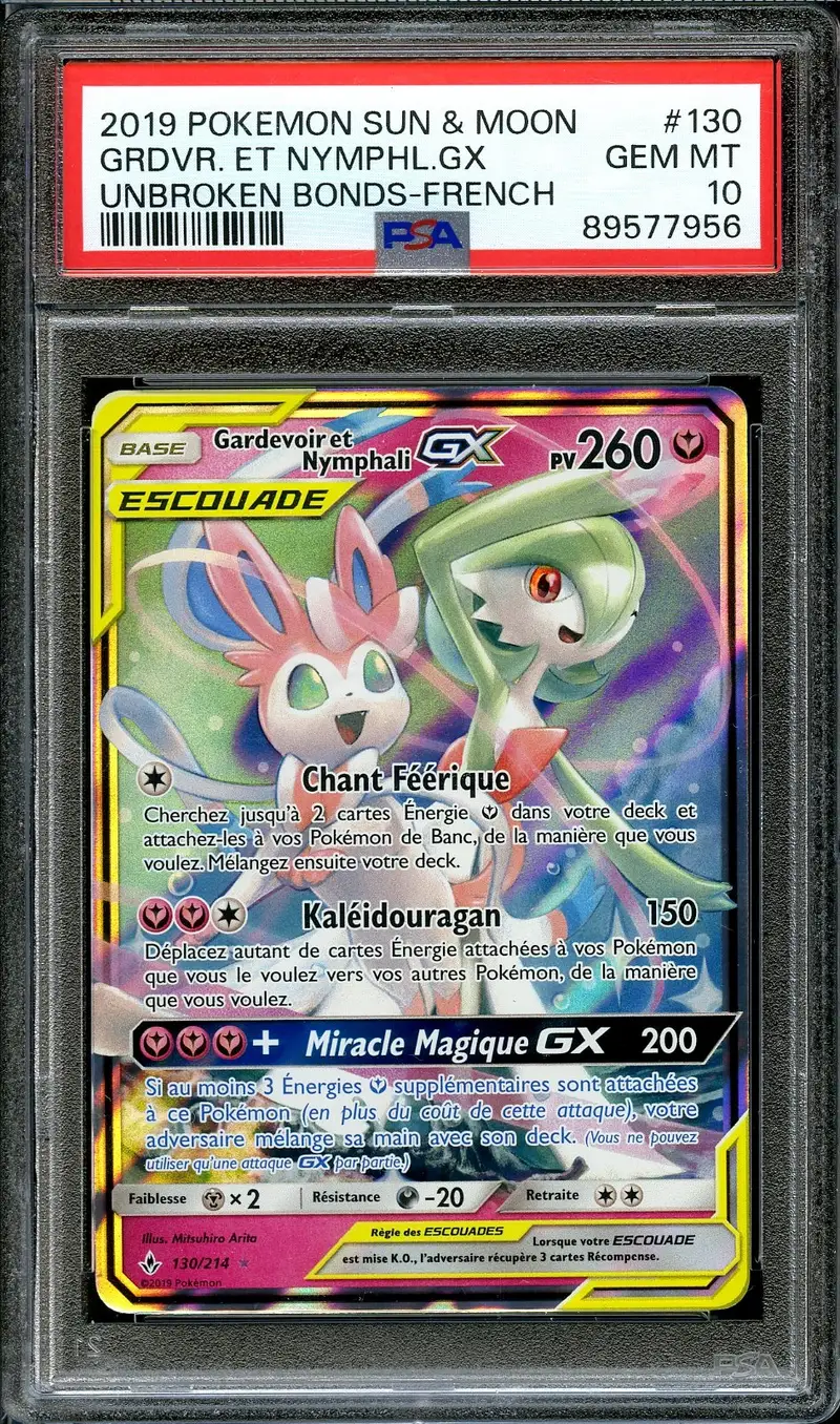 PSA 10 Gardevoir et Nymphali Gx