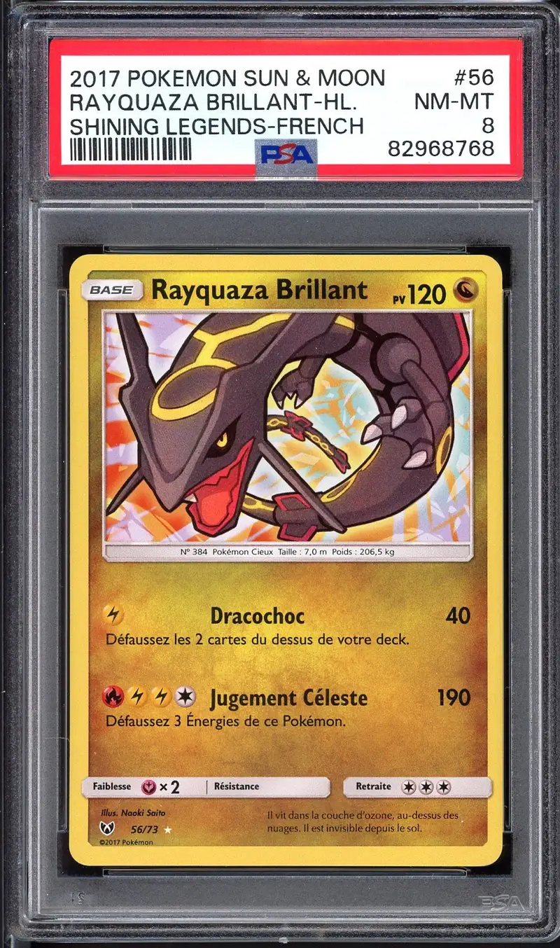 PSA 8 Rayquaza Brillant