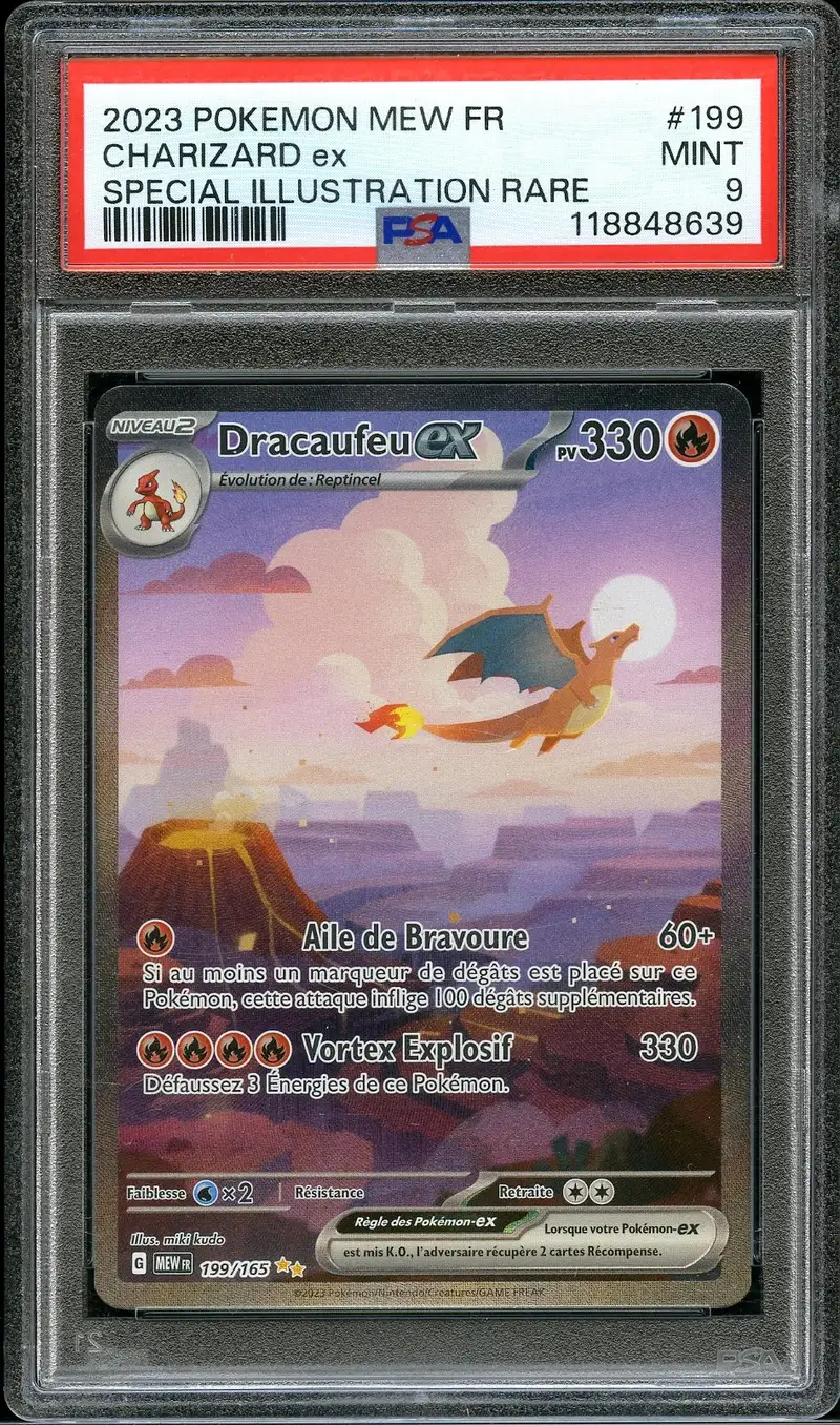 PSA 9 Dracaufeu Ex