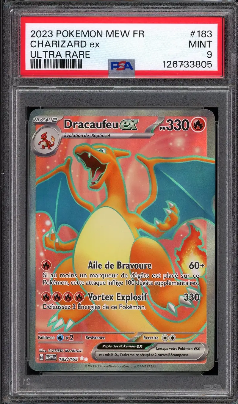 PSA 9 Dracaufeu Ex