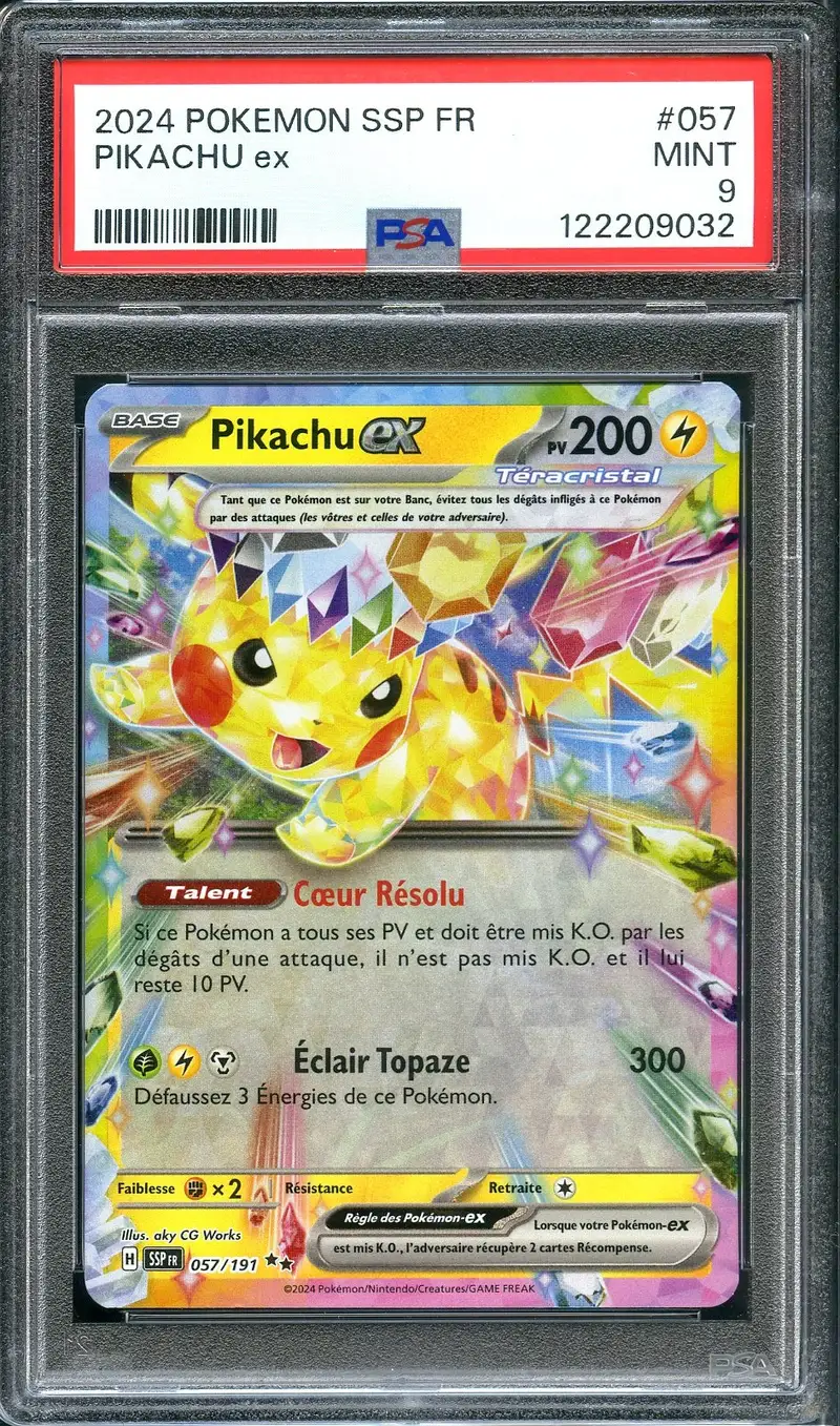 PSA 9 Pikachu Ex