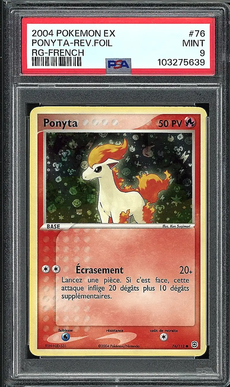 ponyta pokemon card value 60/102 Base Set Unlimited: 060/102 – The Trainer Court [2] Smash Kick (20) [RR] Flame Tail (30) Original 1995 Ponyta Pokemon Card