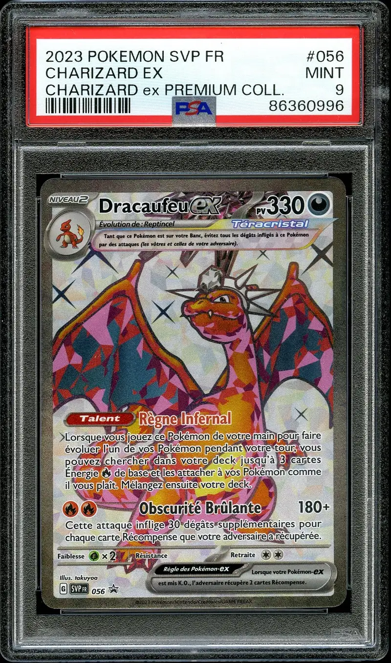 PSA 9 Dracaufeu Ex
