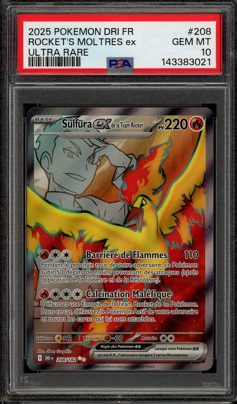 PSA 10 Sulfura Ex de la Team Rocket