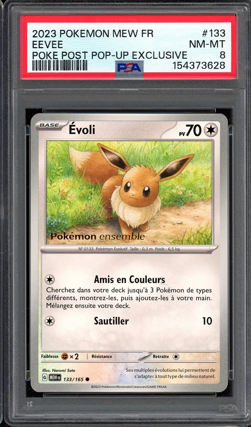 PSA 8 Evoli Poke Post Pop-Up Exclusive