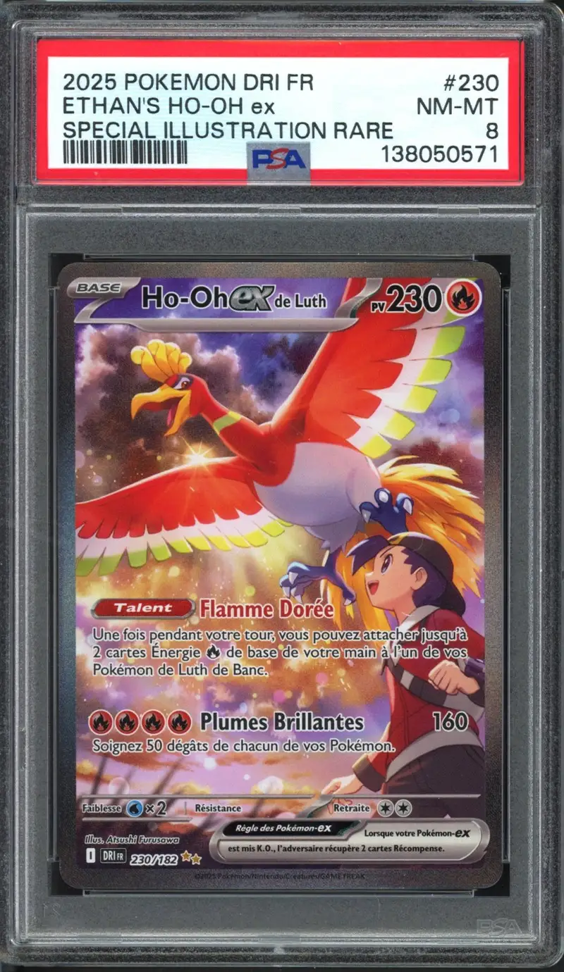 PSA 8 Ho-Oh Ex de Luth