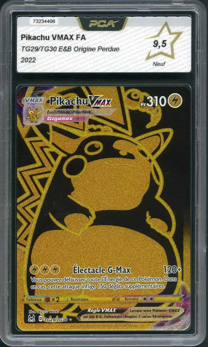 PCA 9.5 Pikachu VMax Gold