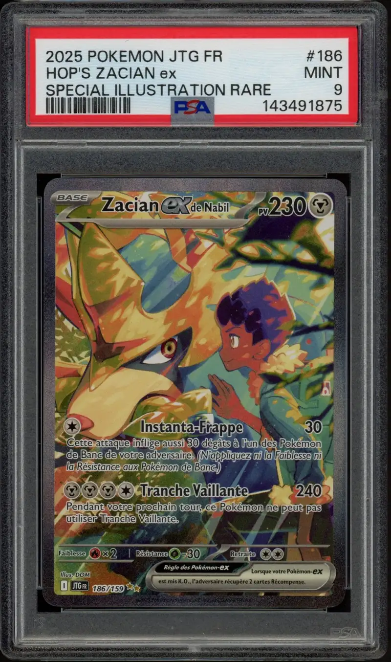 PSA 9 Zacian Ex de Nabil