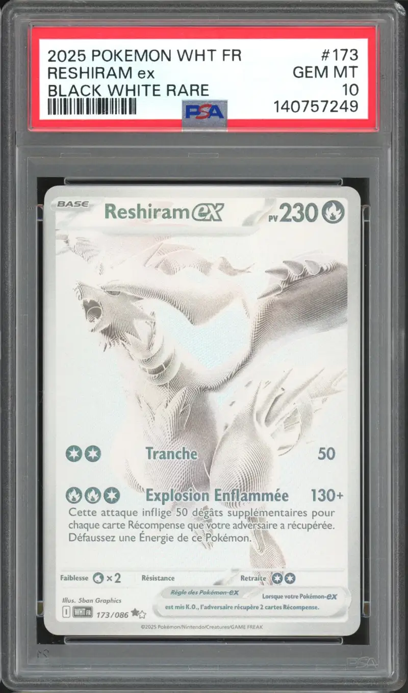 PSA 10 Reshiram Ex