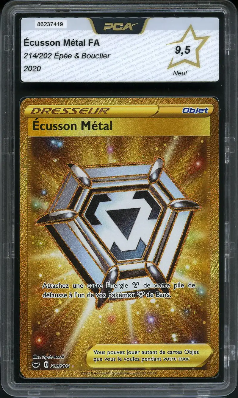 PCA 9.5 Ecusson Métal Gold