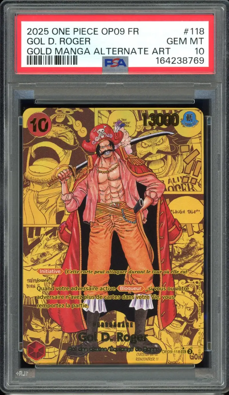PSA 10 Gol D. Roger Manga Version Gold