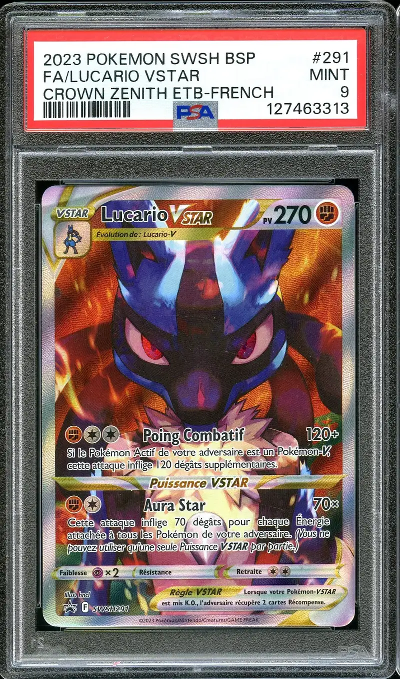 PSA 9 Lucario VStar
