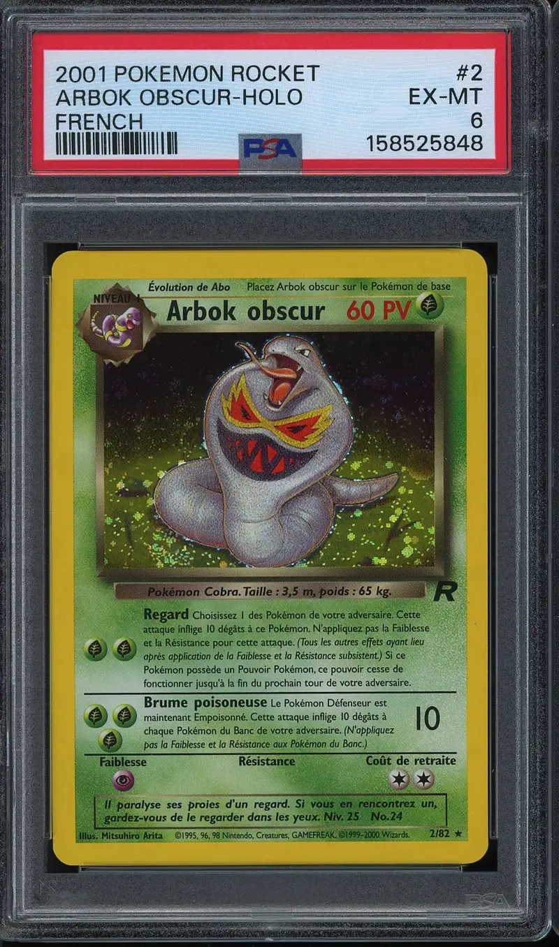 PSA 6 Arbok Obscur Holo