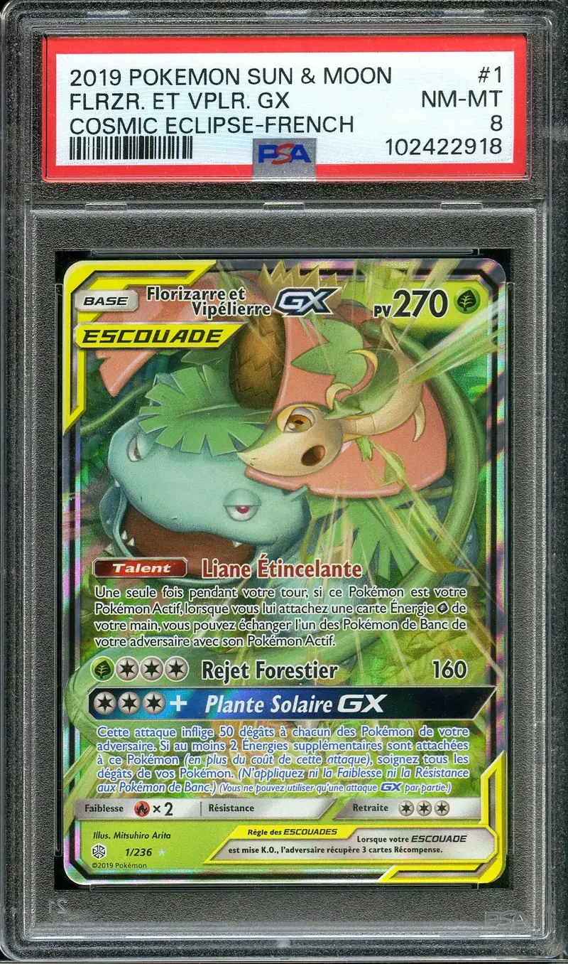PSA 8 Florizarre et Vipélierre Gx