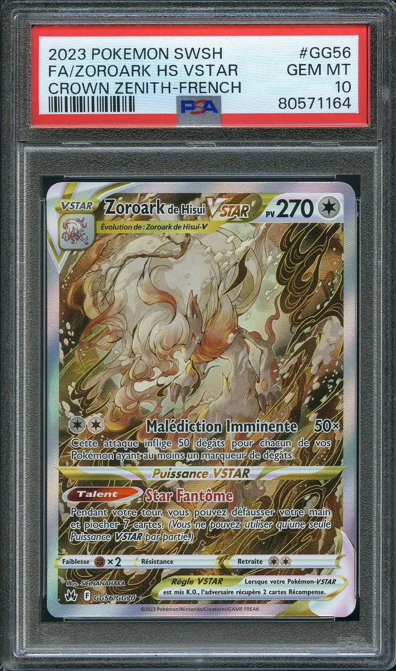 PSA 10 Zoroark de Hisui VStar