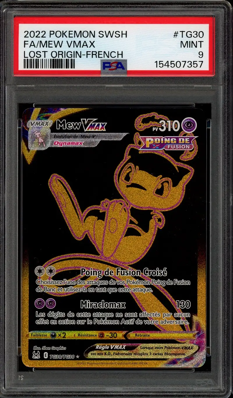 PSA 9 Mew VMax Gold