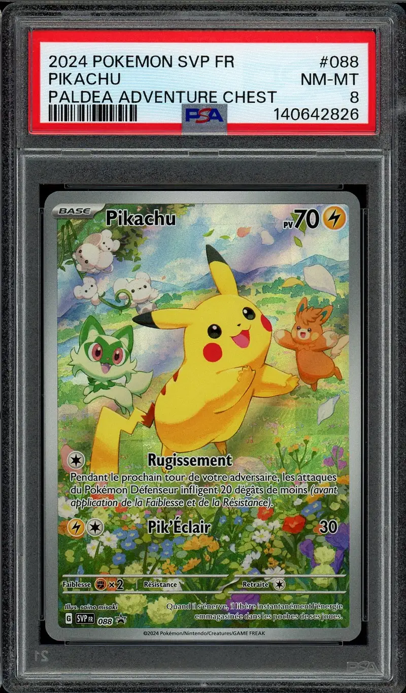 PSA 8 Pikachu