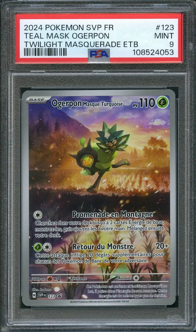 PSA 9 Ogerpon Masque Turquoise